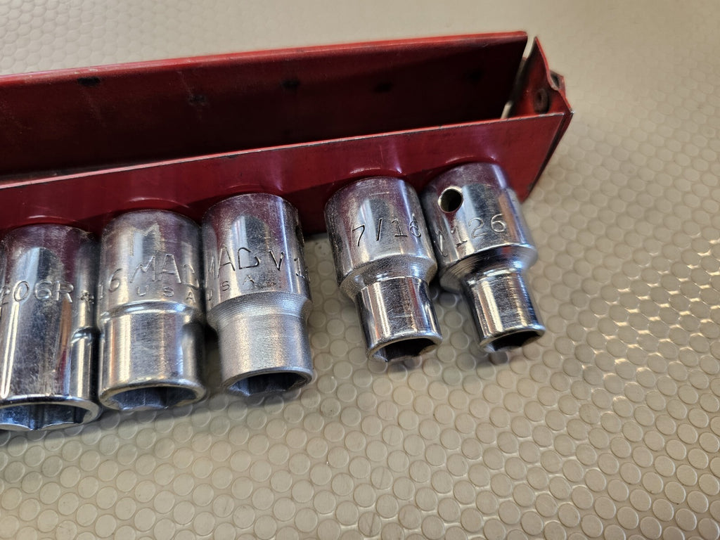 Mac Tools 1/2” Drive 15 Piece Shallow  Socket Standard  Set 3/8"-1 1/4" chrome
