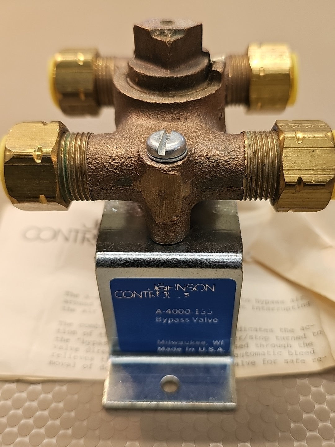 Johnson Controls A-4000-130 Air Bypass Valve