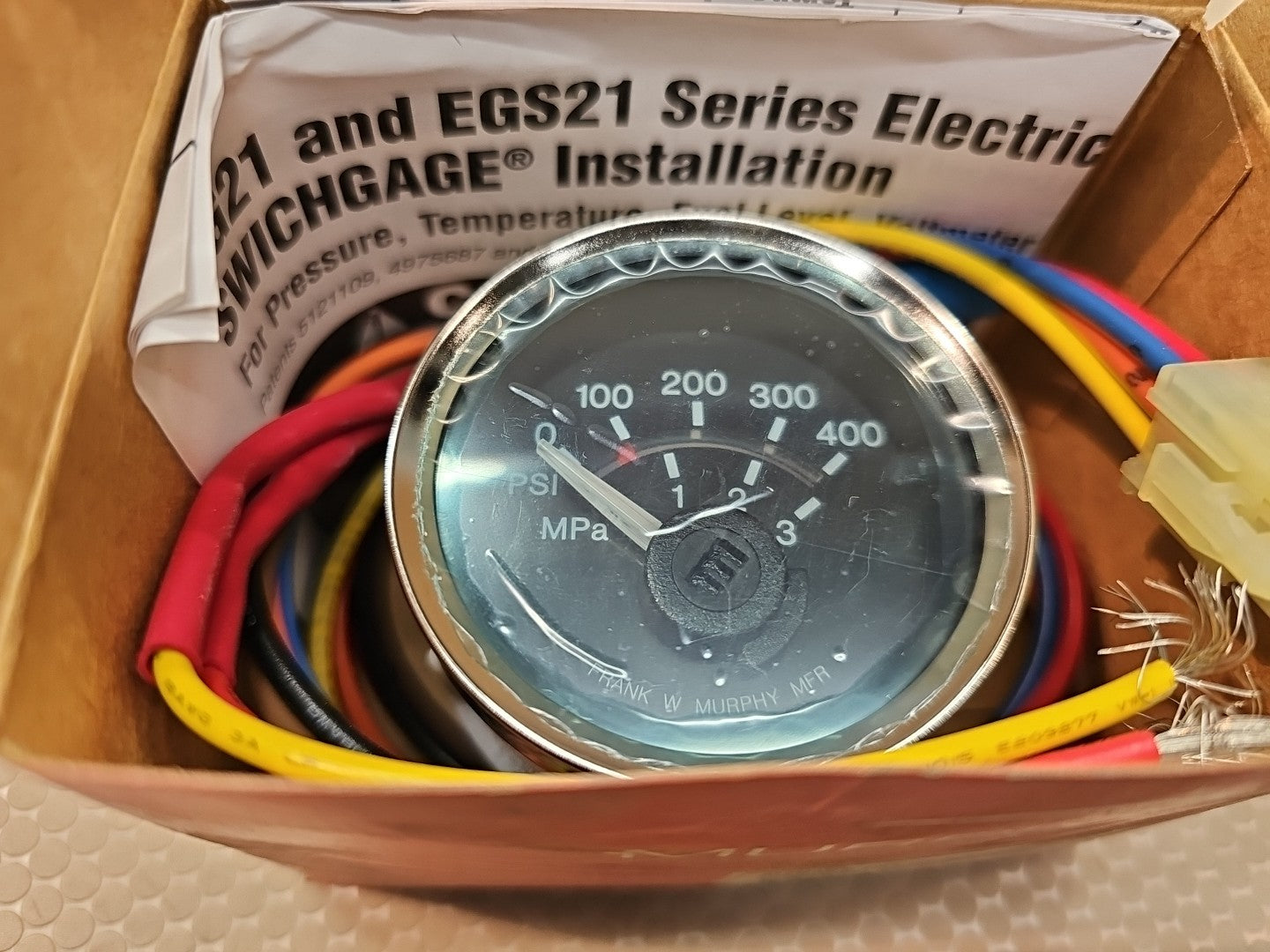 Murphy EGS21P-400-12 Engine Pressure Switchgage PN 05702452 NEW