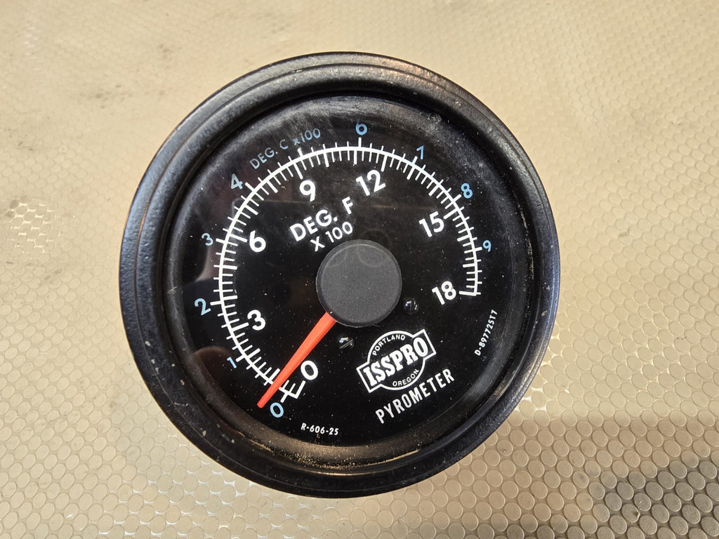 Isspro 3 Inch Chrome Electric Pyrometer Gauge 0-1800 Degree *LIGHT USE*