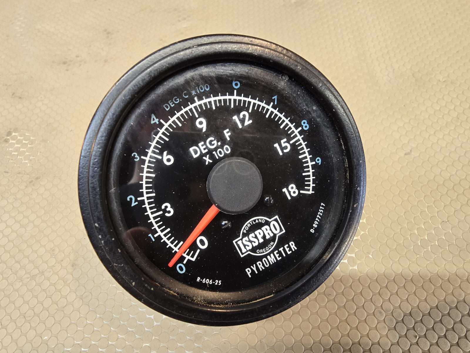Isspro 3 Inch Chrome Electric Pyrometer Gauge 0-1800 Degree *LIGHT USE*