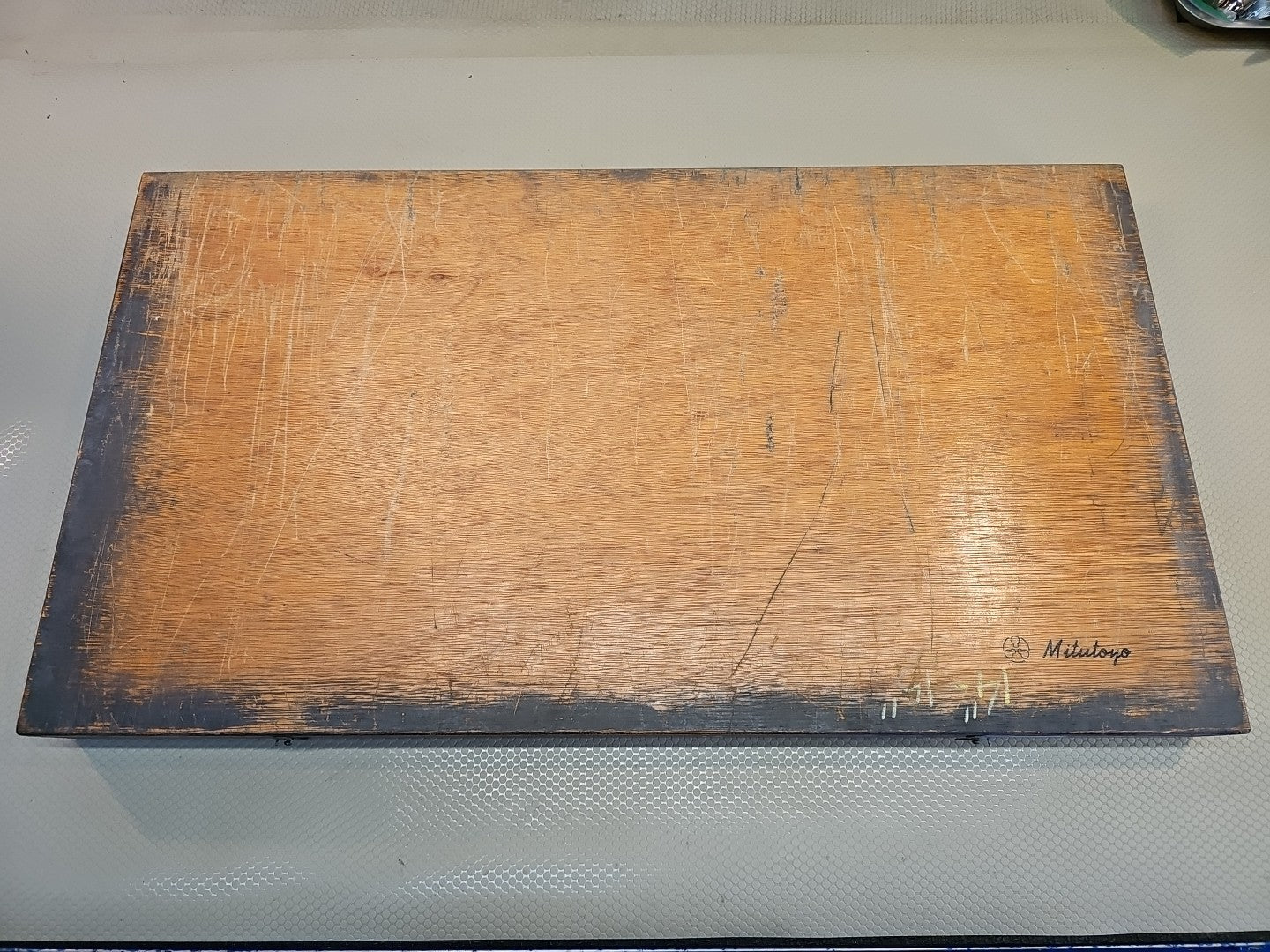 MITUTOYO No. 103-191 14-15" OUTSIDE MICROMETER with Wood Case and Standard *MINT