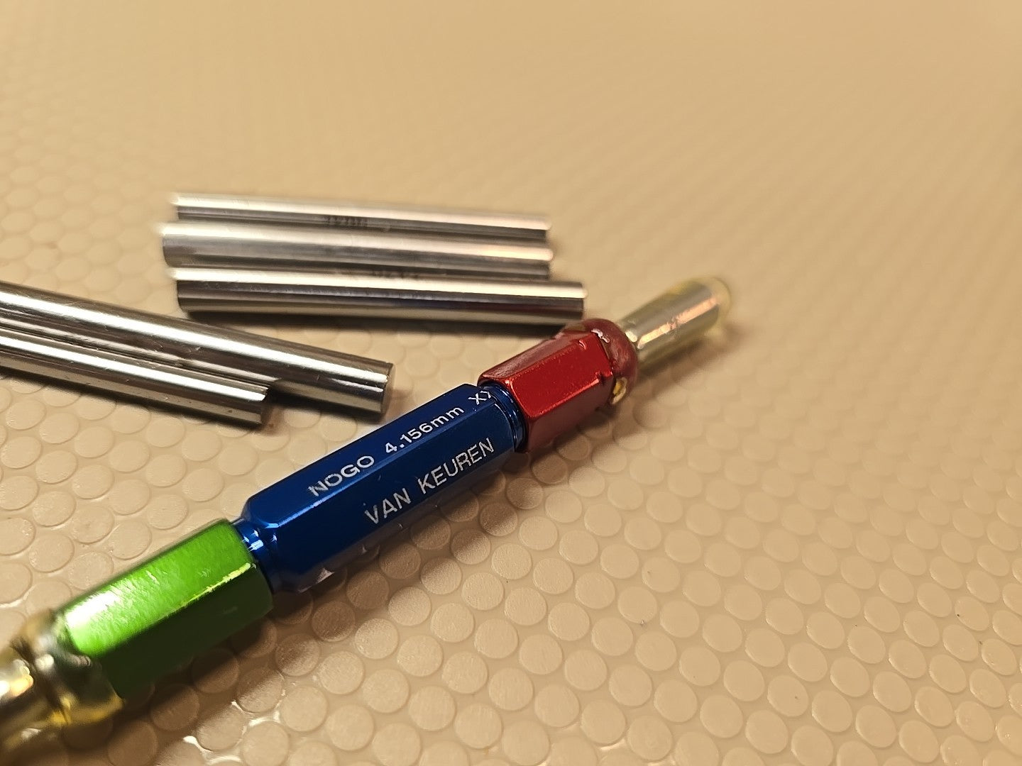 VAN KEUREN PIN GAGE HOLDER WITH PINS Go 4.144mm Xx Nogo 4.156mm Xx 