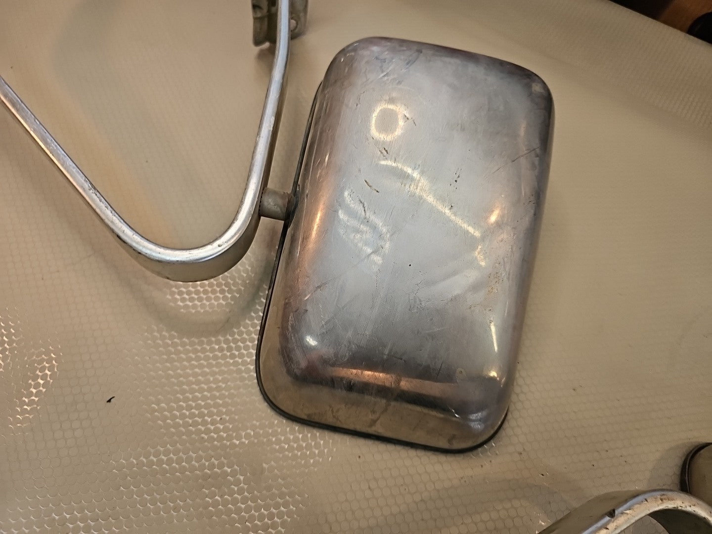VINTAGE UNIVERSAL TRUCK MIRROR,CHROME,ALUMINUM,LH/RH,DRIVER/PASSENGER SIDE,USED