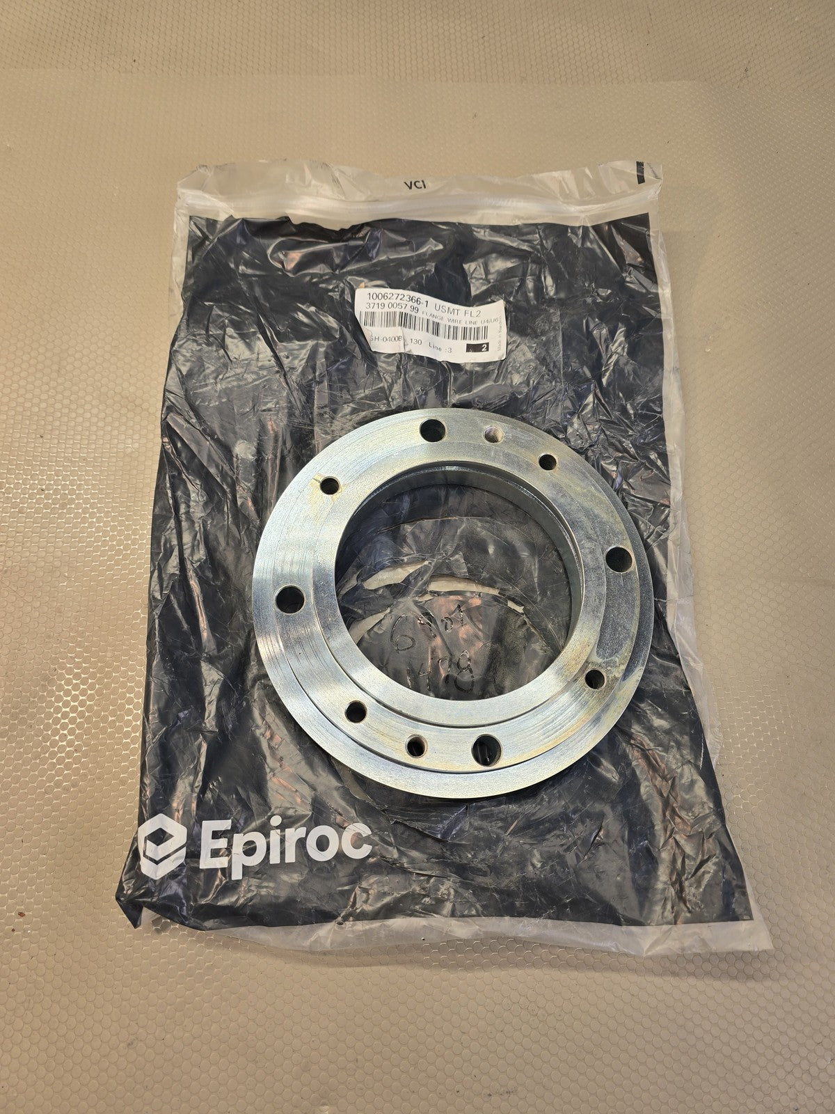 Epiroc 3719 0057 99 Flange Wire Line U4/U6 New Genuine OEM Drill Rig Part