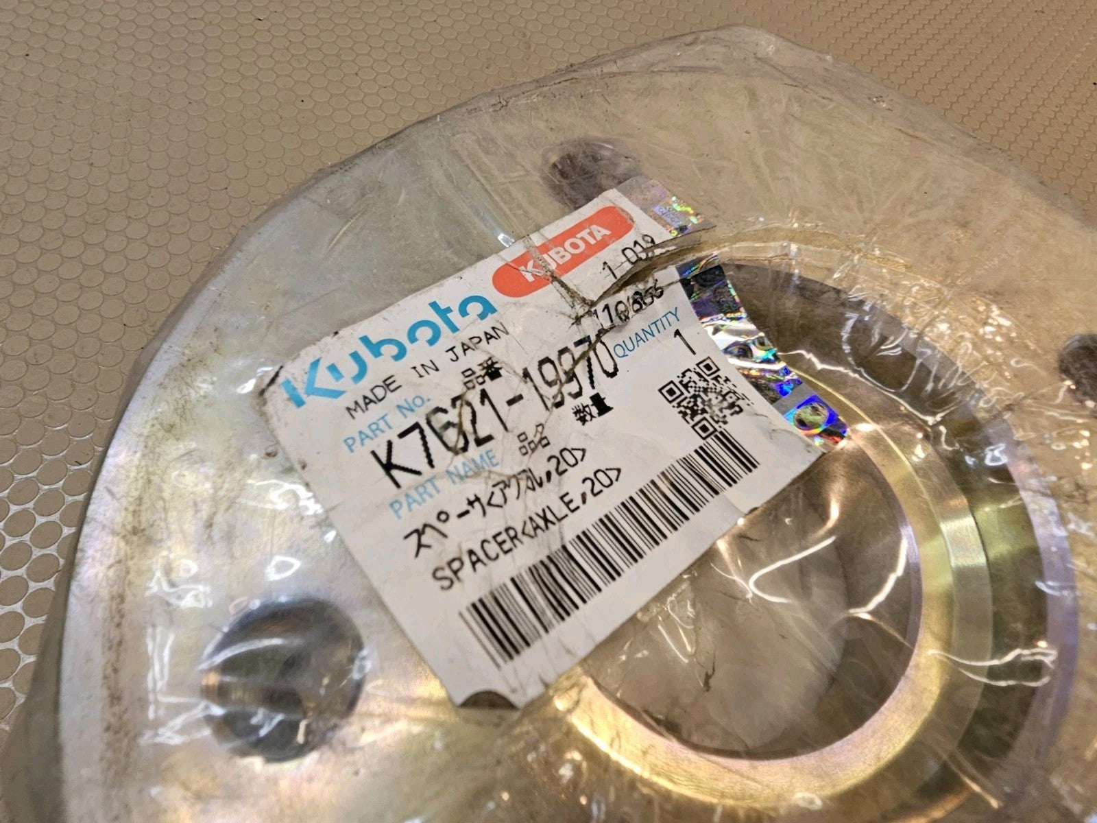 NEW OEM! Kubota RTV X1140 Front Right Wheel Axle Spacer K7621-19970