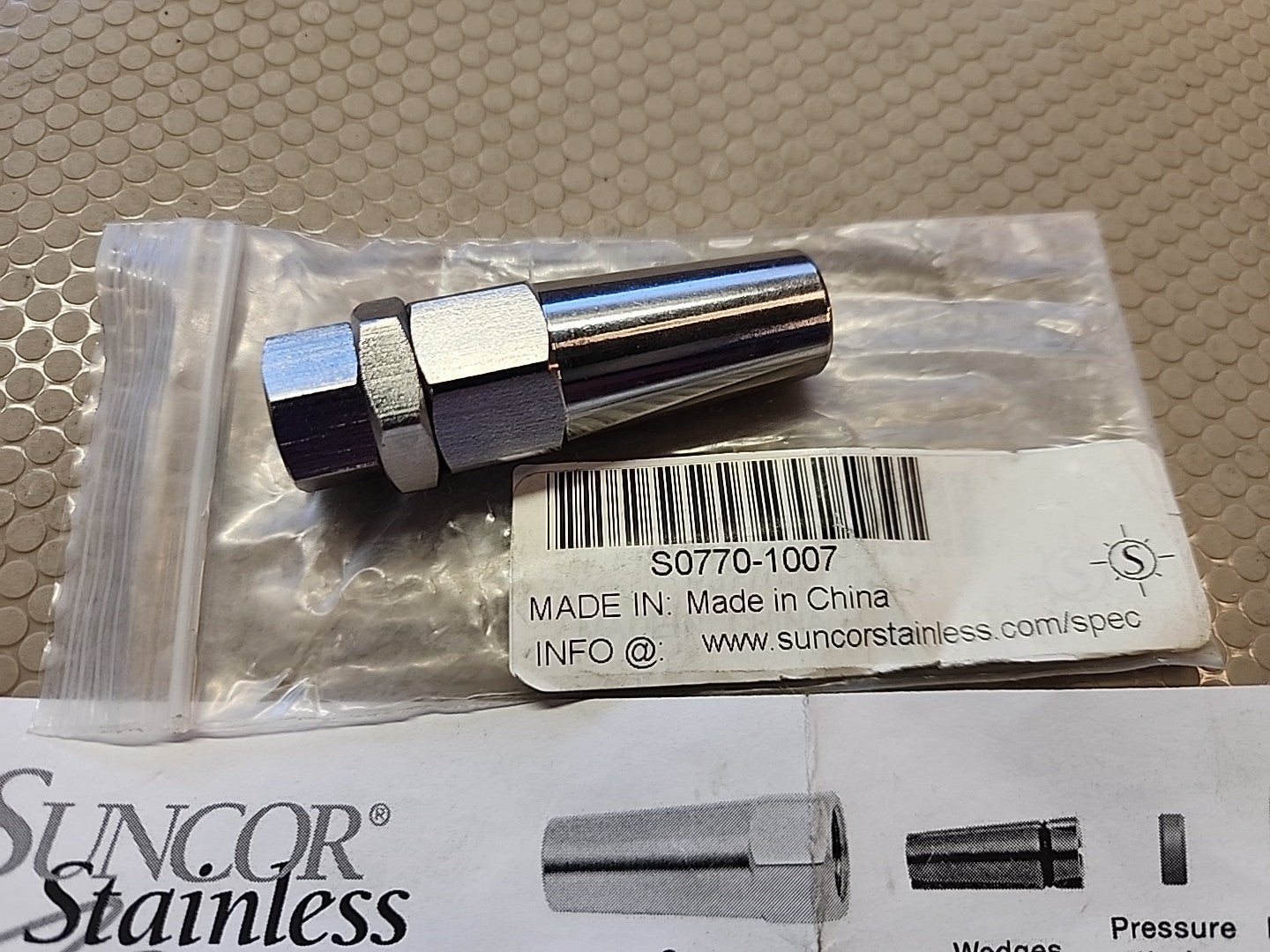 NEW SUNCOR STAINLESS QUICK ATTACH RECEIVER S0770-1007