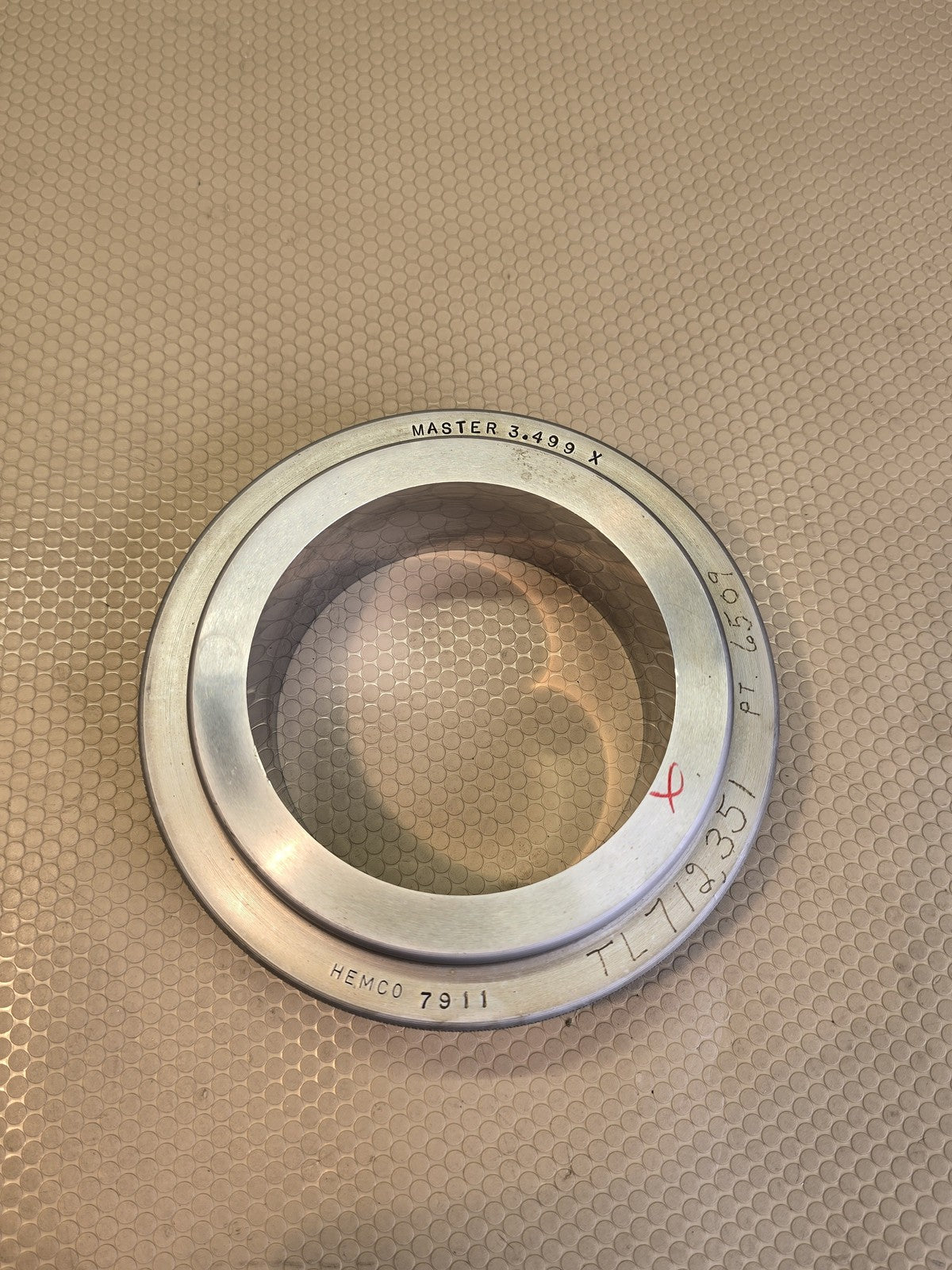 HEMCO 3.499" Master Setting Ring Gage TL 712351 PT. 6509 Precision Gauge