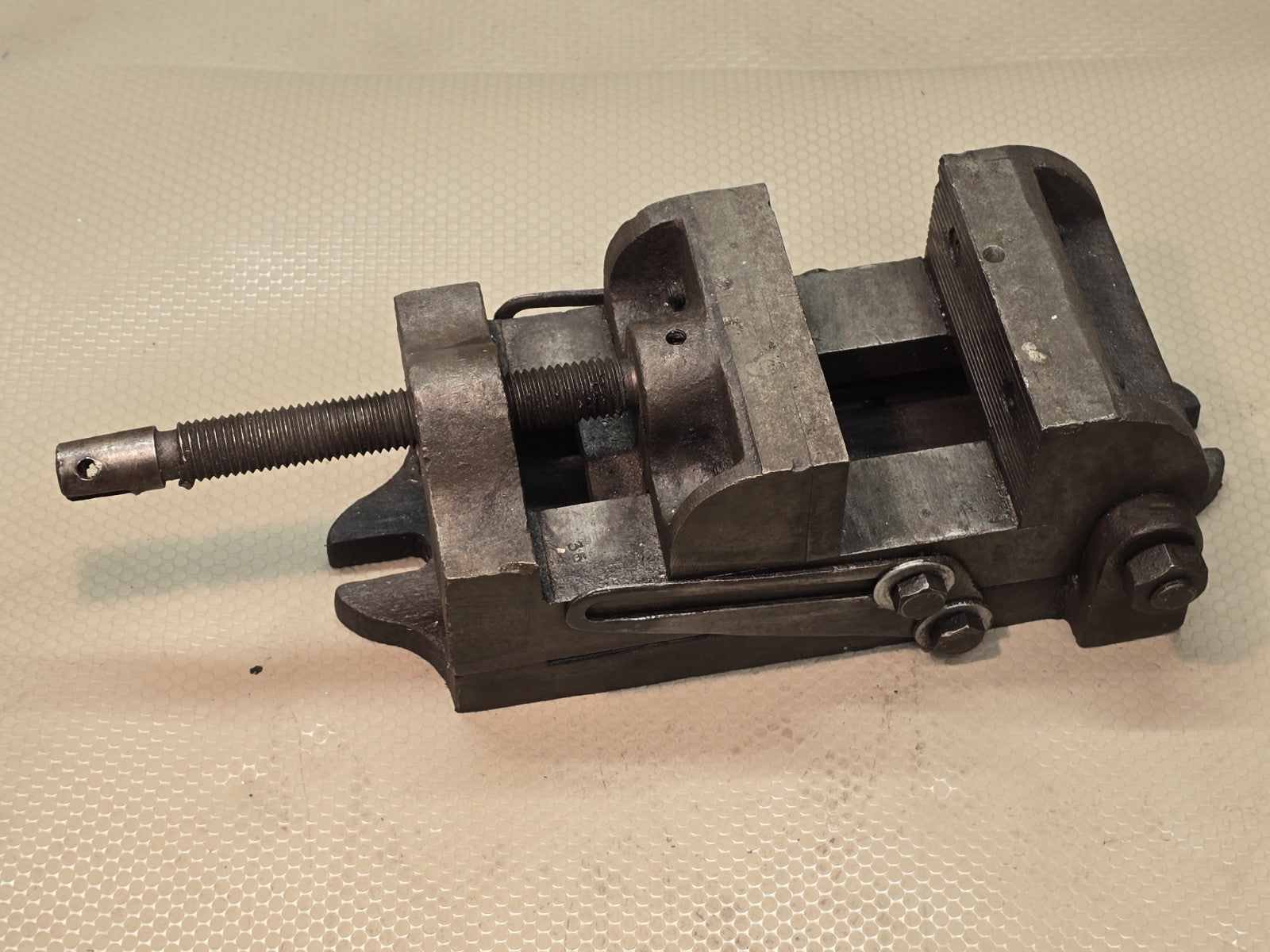 Vintage Machinists Drill Press Vise 4" Wide, Jaw Opening 3 1/4" Cast Iron