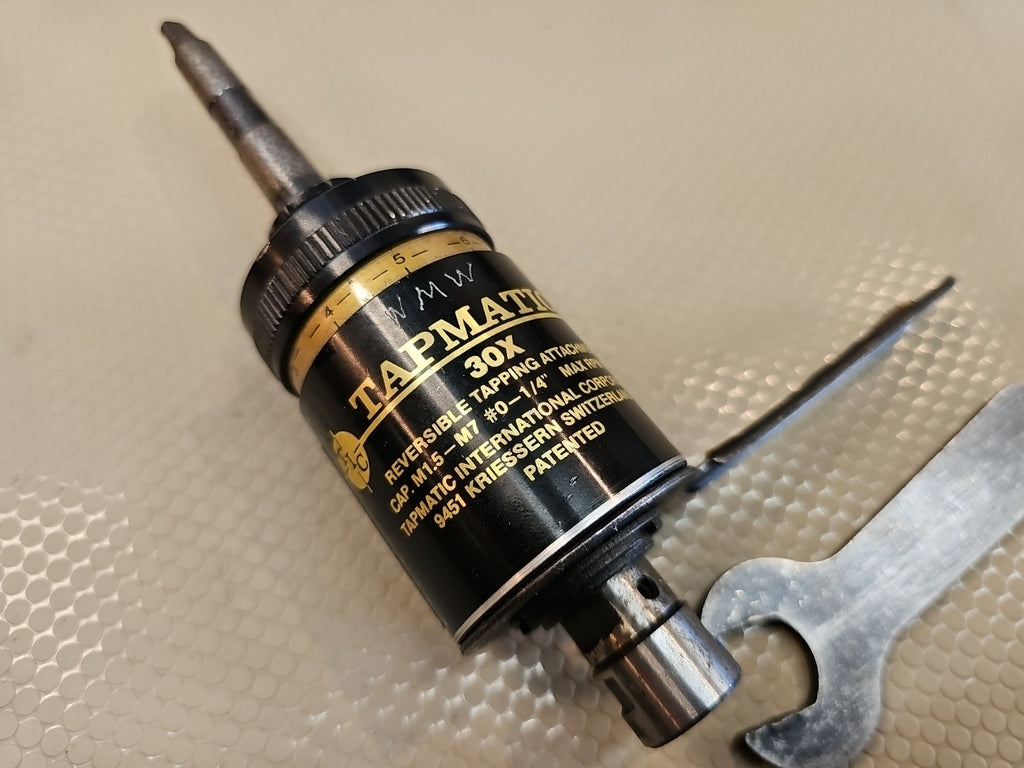 Tapmatic 30X Reversible Tapping Attachment, Morse Taper 2 Up To 1/4” Tap