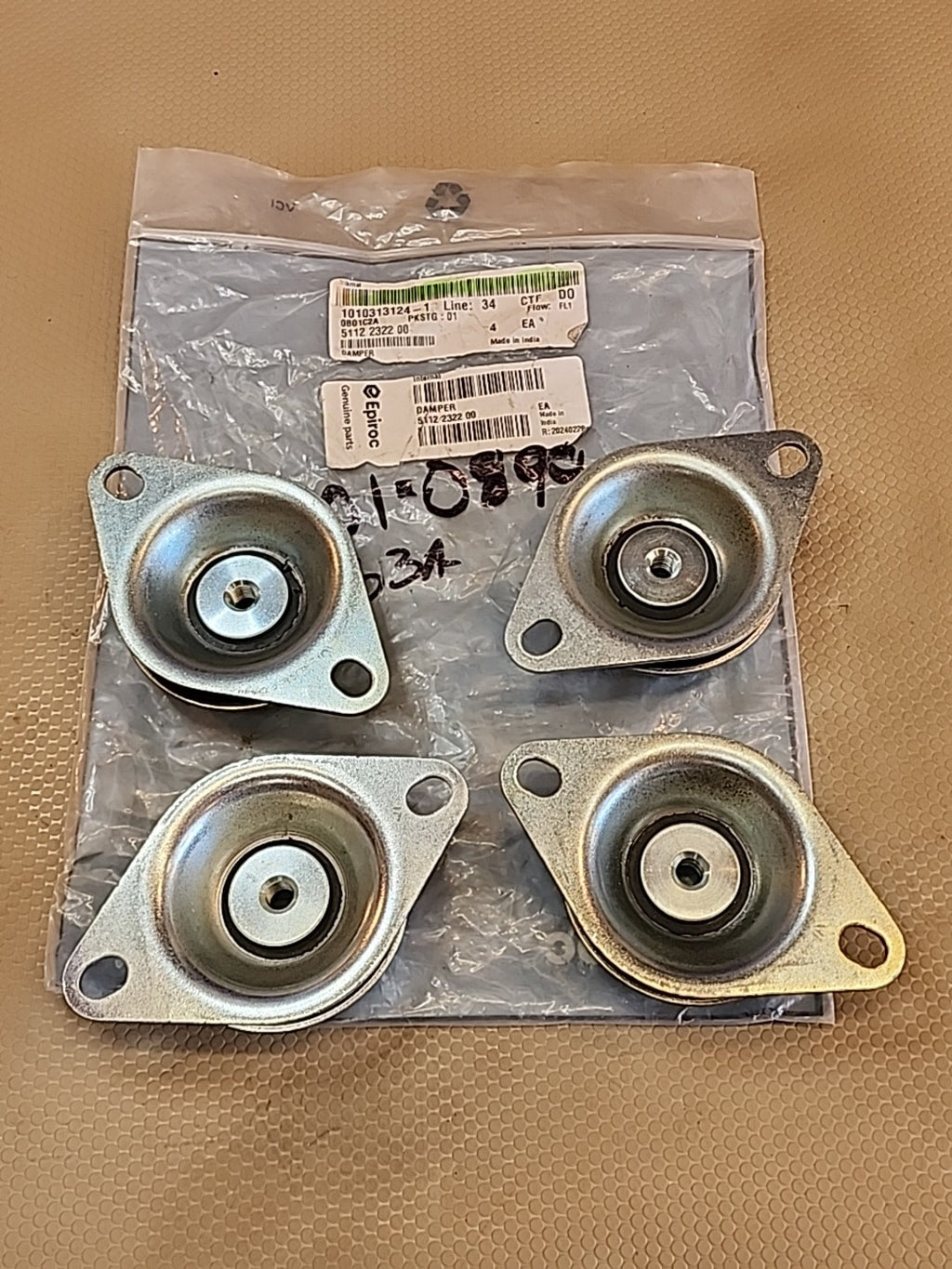Epiroc 5112232200 Damper Kit 4 Piece NEW
