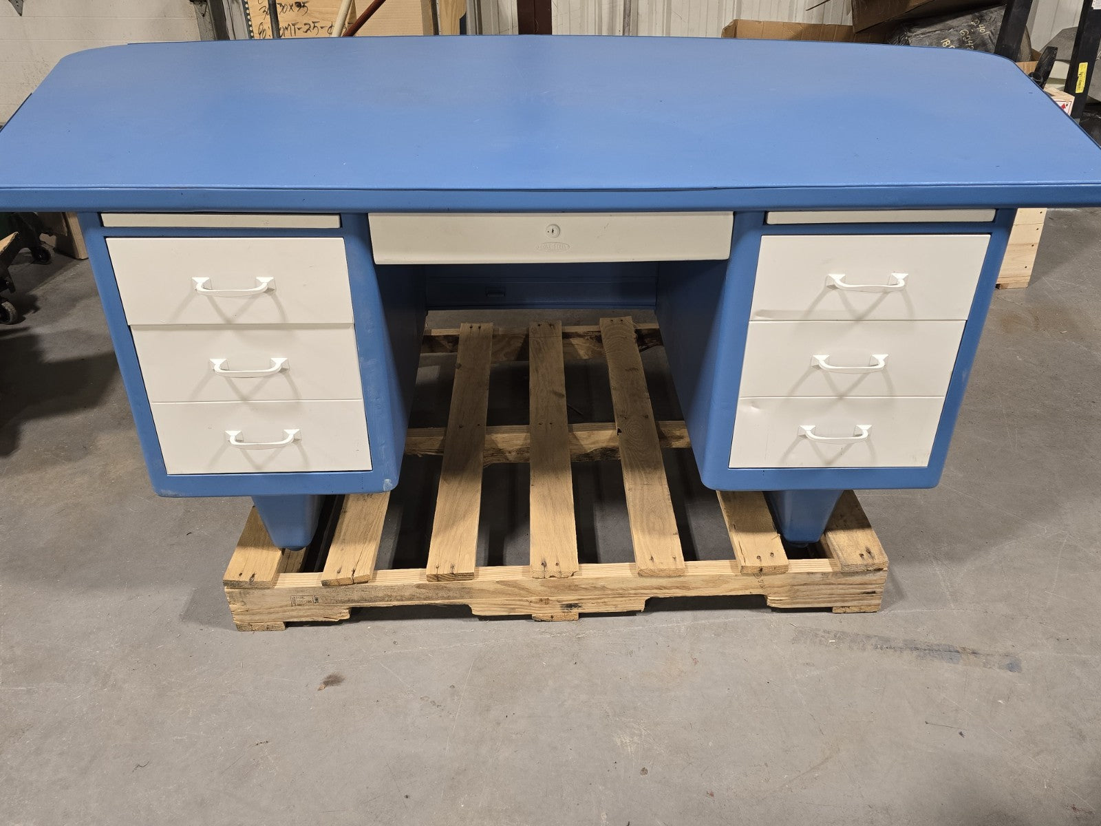 Cole Steel Vintage Mid Century Modern Tanker Desk Clean Original