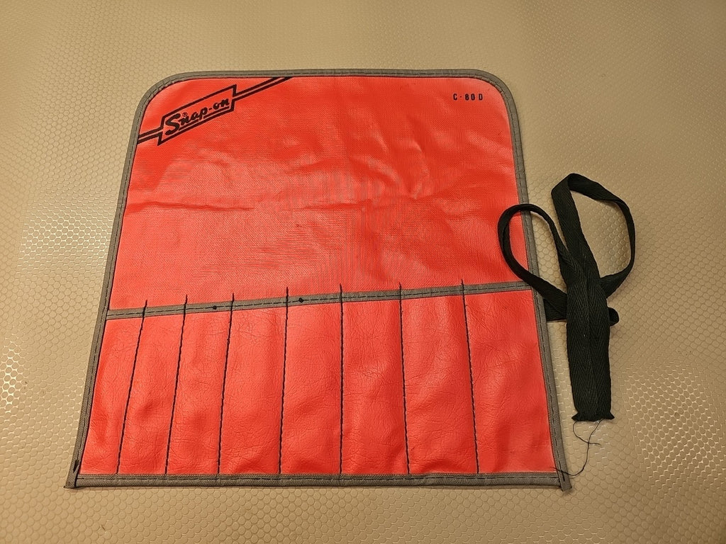 SNAP ON C-89D RED WRENCH  BAG POUCH ROLL 8 POCKETS *VINTAGE & MINT*