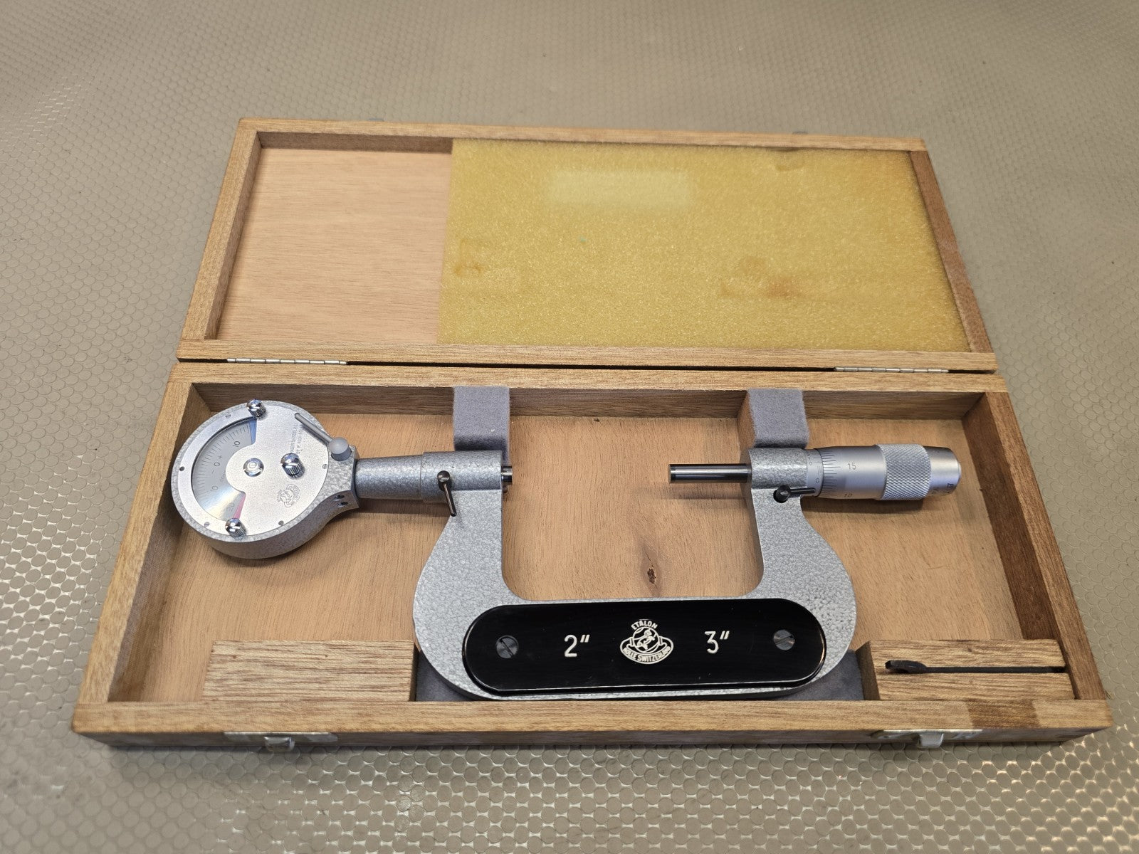 ETALON INDICATING 2-3 OUTSIDE MICROMETER .0001" JEWELED MACHINIST *MINTY!* 
