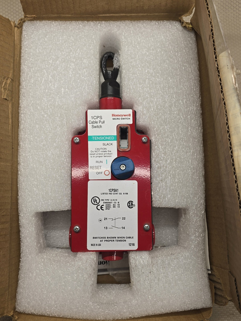 Honeywell 1CPSA2 Emergency Cable Pull Switch Single Ended MICRO SWITCH 1CPS