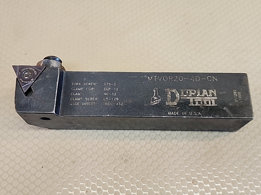 Dorian Tool MTVOR20-4D-CN Lathe Tool Holder Indexable Tool Holder  Square USA