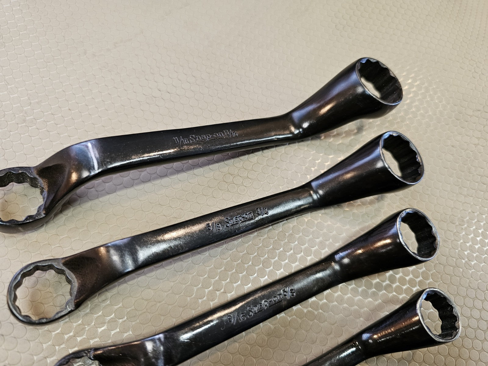 Snap-On Tools USA XS609A 8pc SAE Offset Short Box Wrench Set INDUSTRIAL *RARE!*