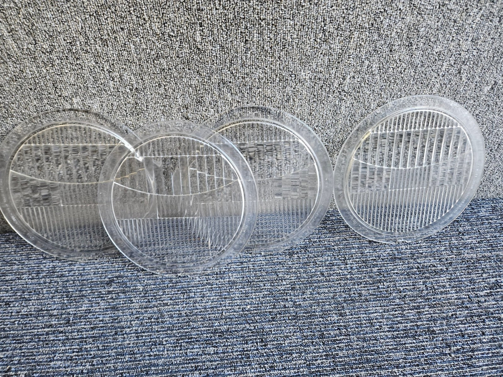 4x Antique Twolite Headlamp Glass Headlight Lens Auto *WILL SPLIT* 9 X 7-23/32