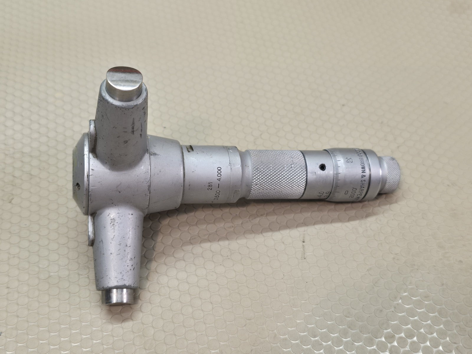 Brown & Sharpe No. 281 Internal Micrometer Range 3.600"- 4.000” Holtest Lathe