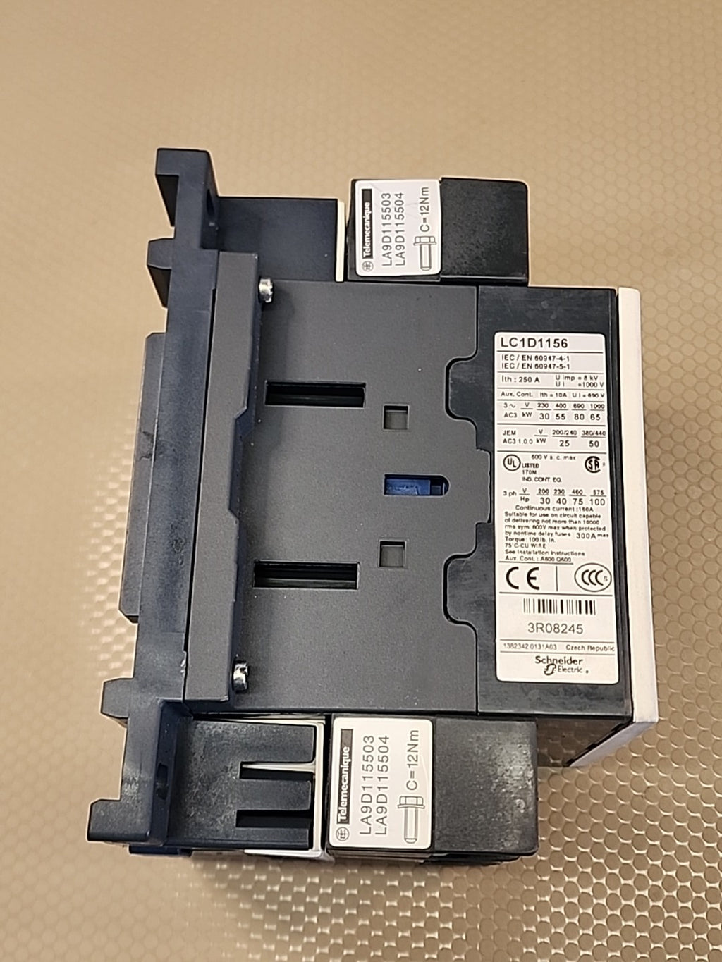 Telemecanique LC1D1156 Motor Starter Contactor 250A 1000V 3 Pole 24V Coil
