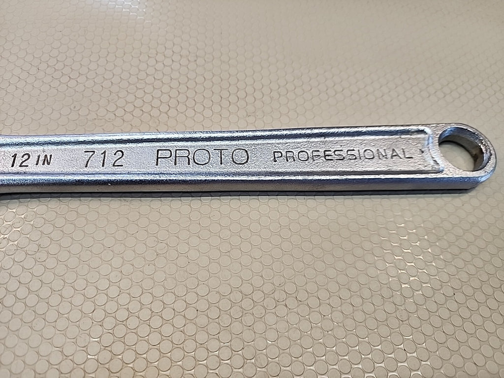 Proto Professional 712 Adjustable Wrench 12" Chrome Made In USA