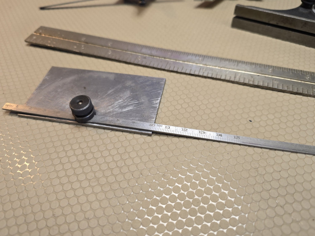 Starrett Combination Square w/No. 491 Protractor/Center Head/No. 4 12" Rule  263