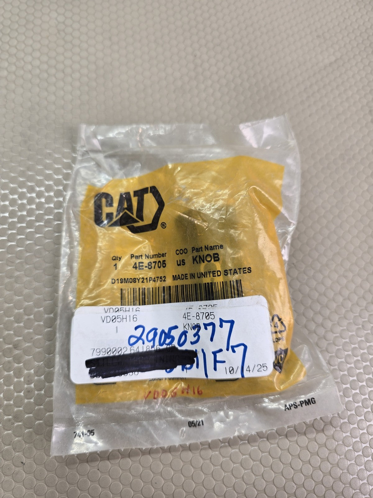 CAT 4E-8705 Plastic Integrated Lockout Control Hand Knob OEM New