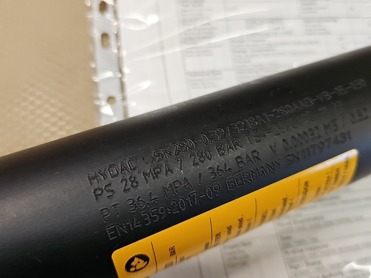 New Hydac SK280 Series SDK280-0.32/3218A1-280AAD 280 BAR From Epiroc $1200 MSRP