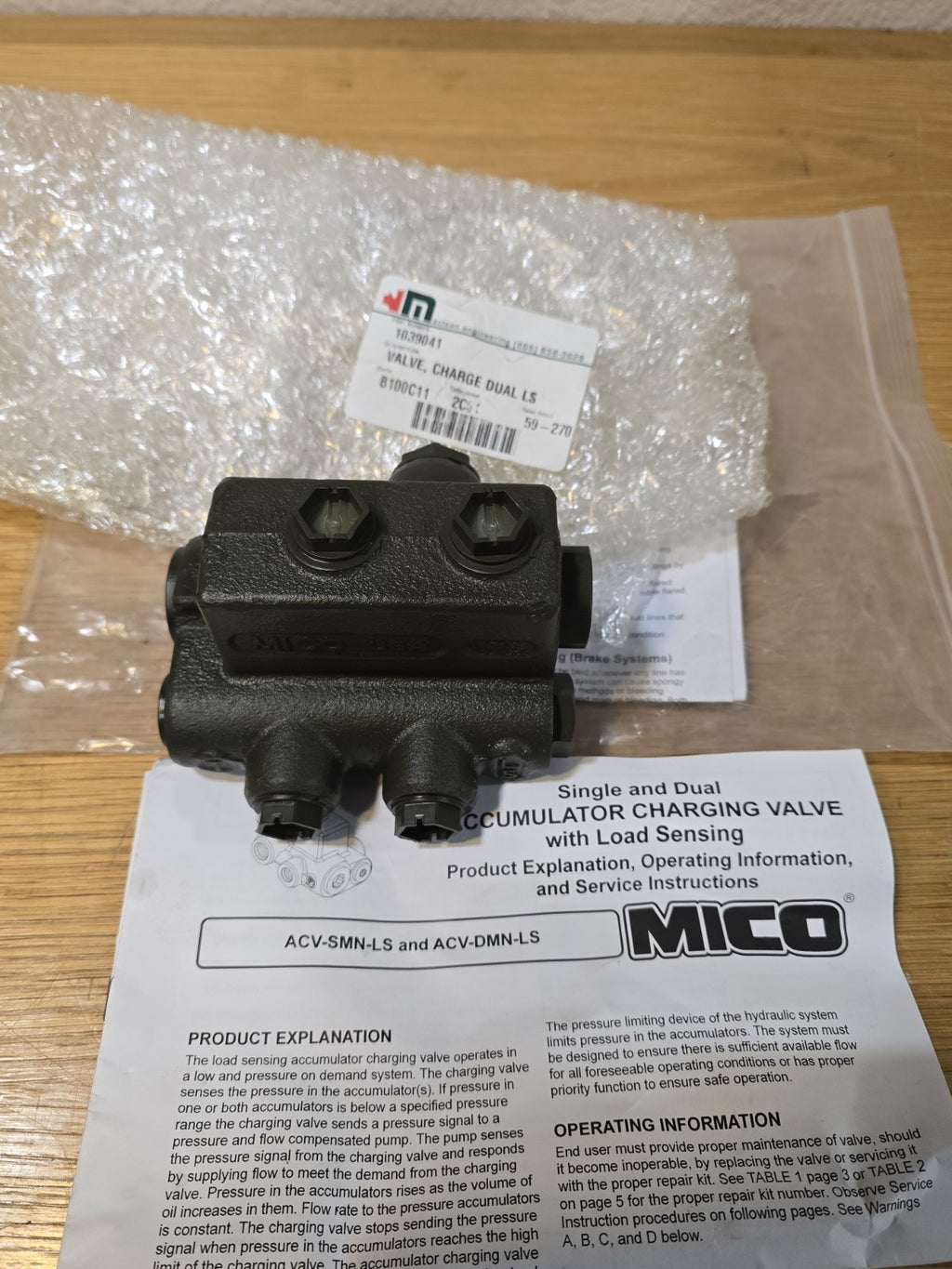 06-463-156 ZF Mico Dual Accumulator Charging Valve With Load Sensing 