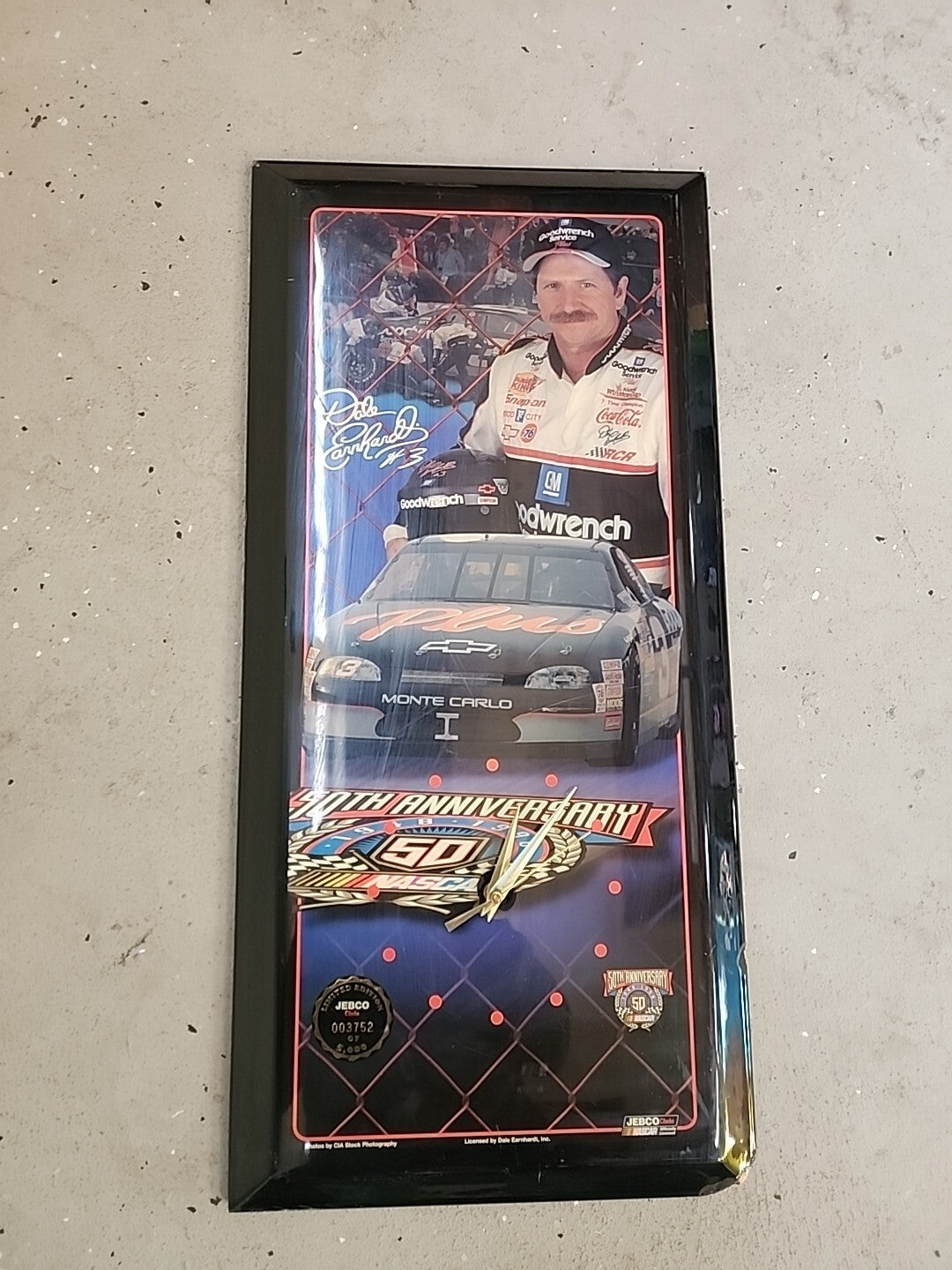 VTG Dale Earnhardt Nascar 50th Anniversary Limited Edition Jebco Clock 23” READ 