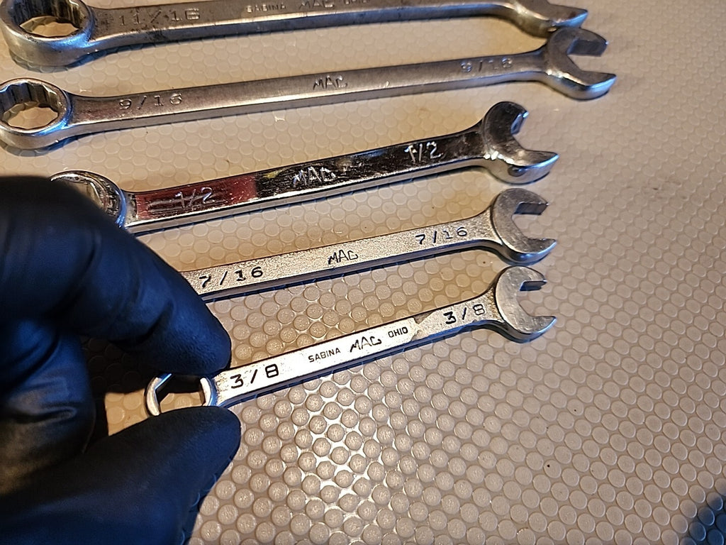MAC TOOLS 5 PIECE SAE Combination + Flare DOUBLE END LINE WRENCHES Standard 