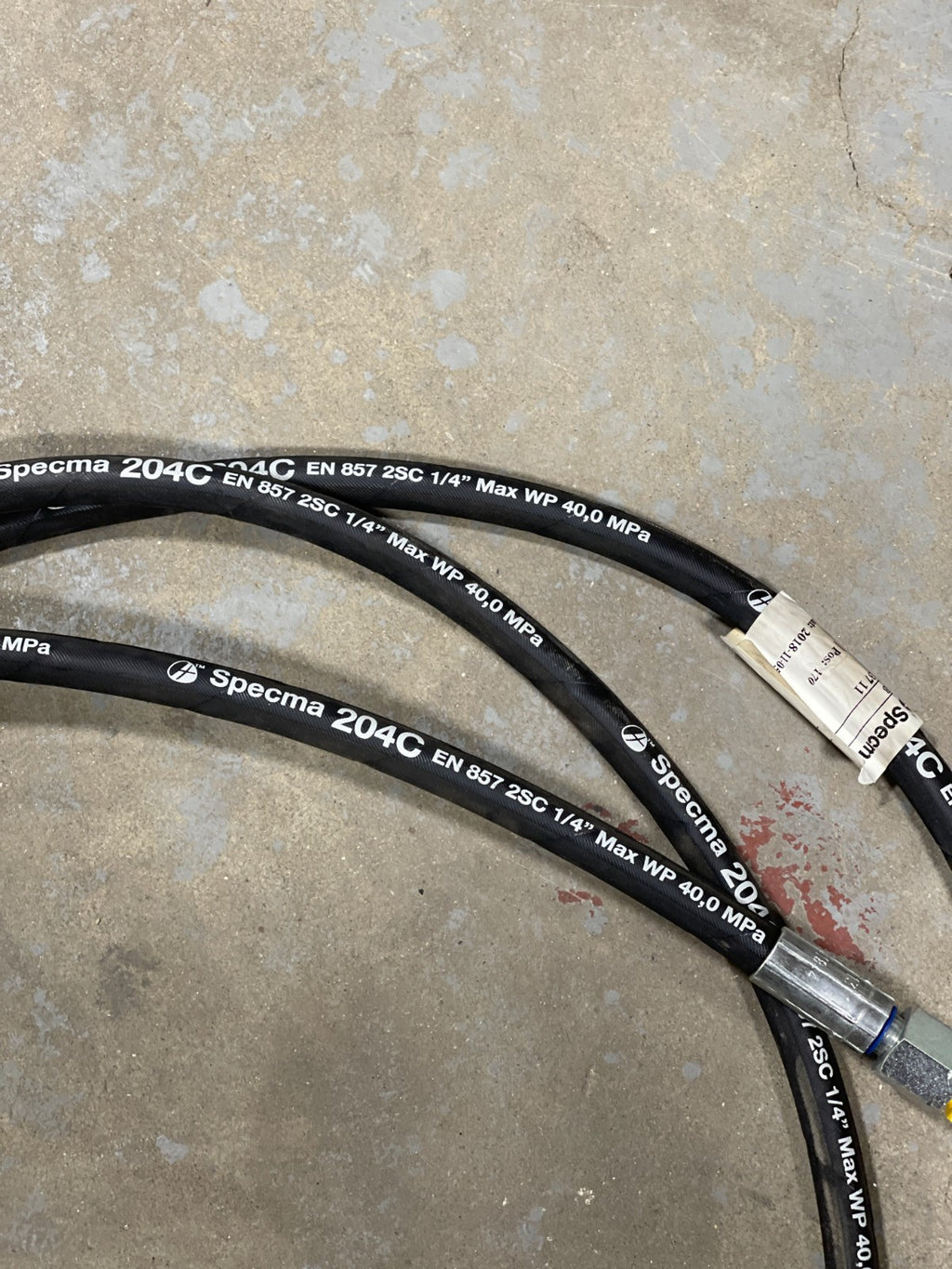 Specma 204C 5,800 PSI 1/4" High Pressure Hydraulic Hose