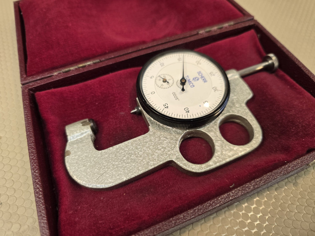 VINTAGE SCHERR TUMICO Precision Dial Thickness Gage 64-1210-02 /.0005”-.400” 1.0