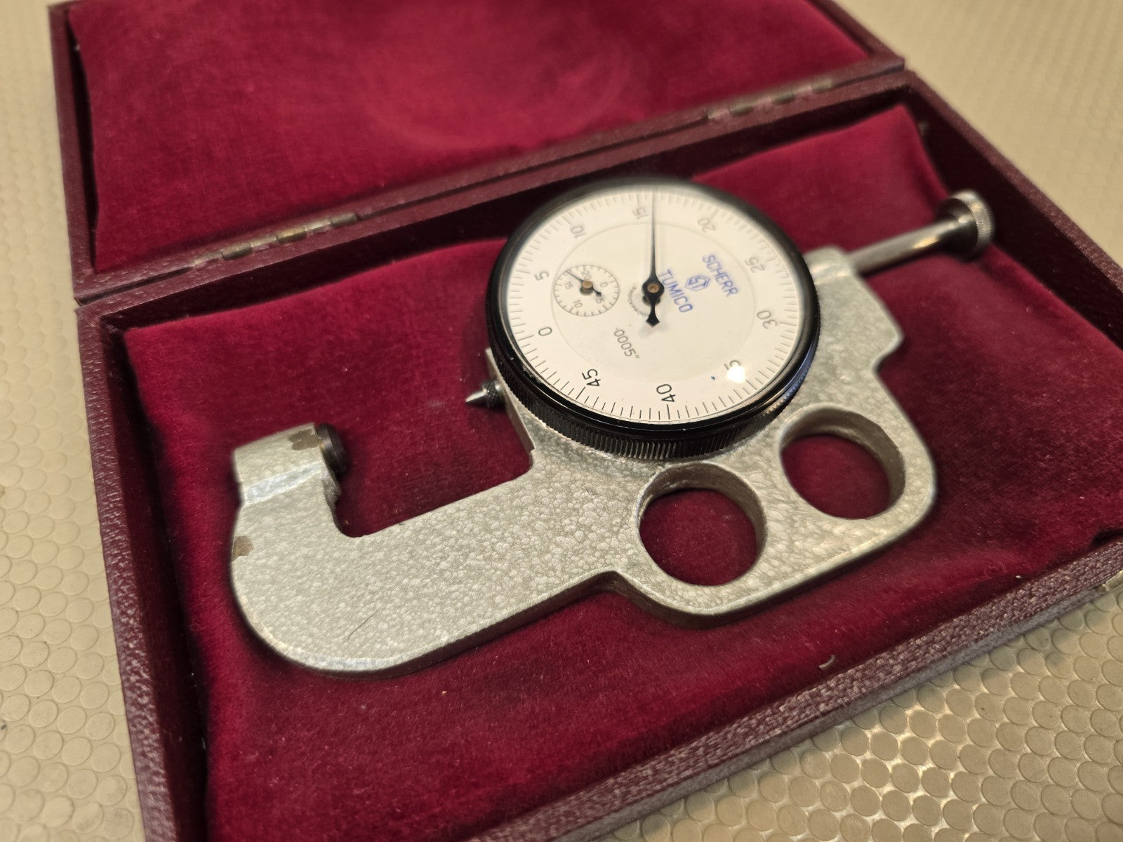 VINTAGE SCHERR TUMICO Precision Dial Thickness Gage 64-1210-02 /.0005”-.400” 1.0