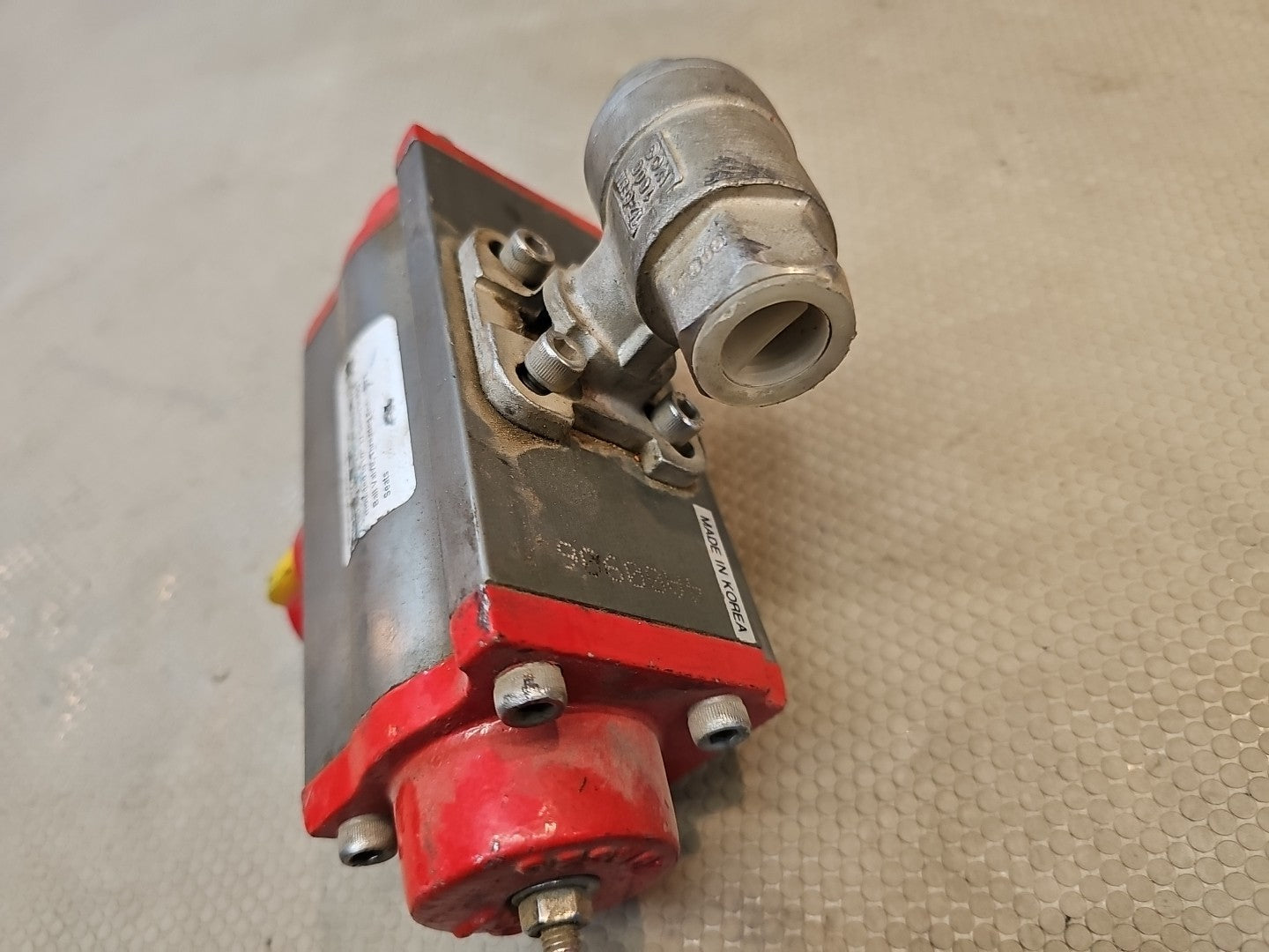 1" Pneumatic Actuated Ball Valve Stainless Steel Single Acting Spring Return