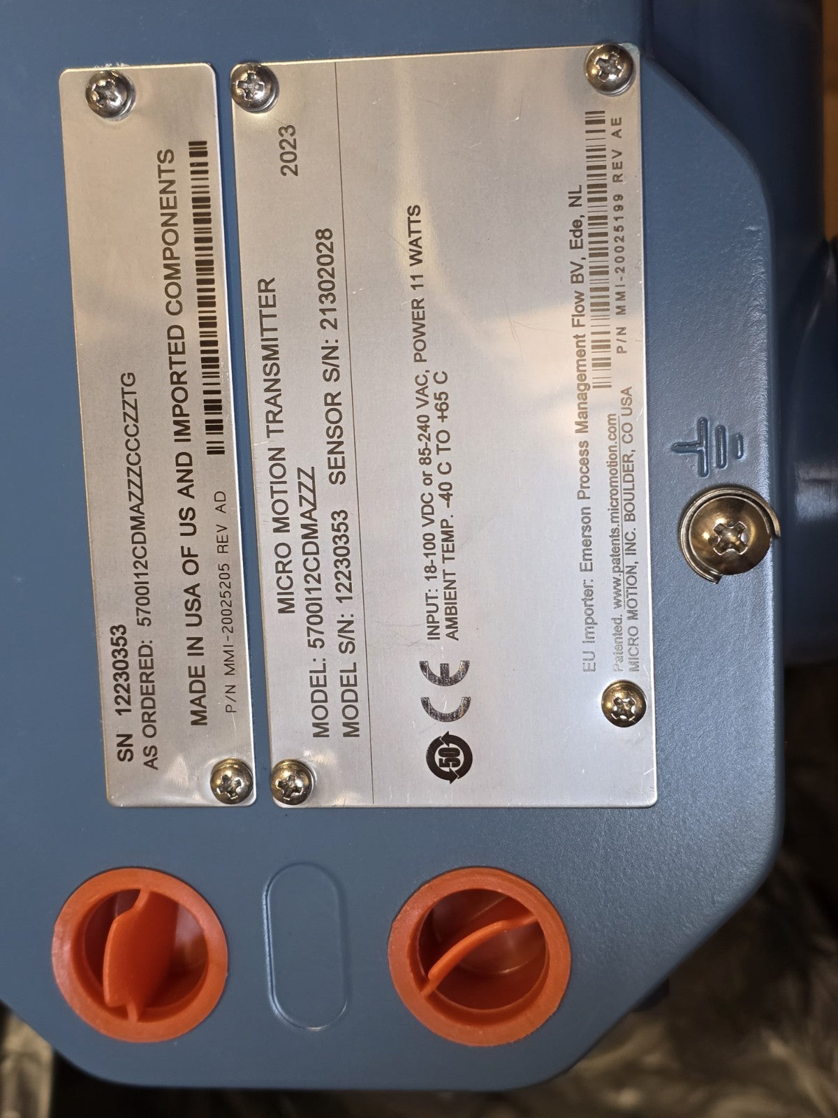 ​Emerson Micro Motion Elite H200 Coriolis Flow Meter w/ 5700 Transmitter 2" 2023
