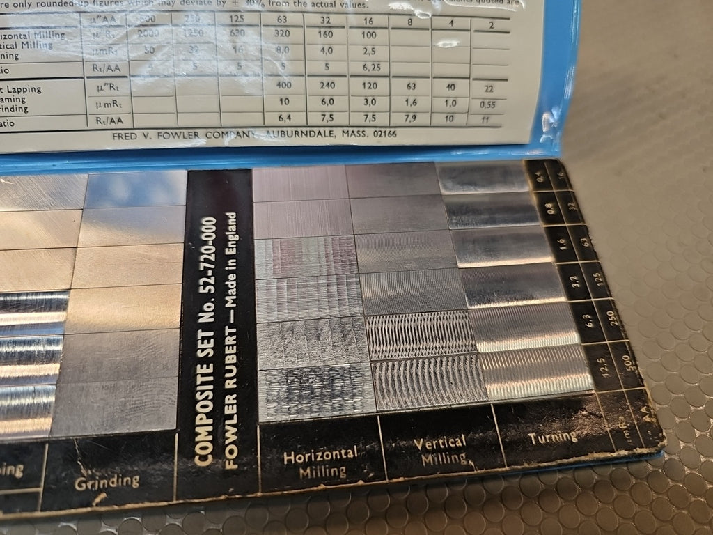 Fowler 52-720-000 Surface Roughness Standards Complete Scale Set Pocket Sized