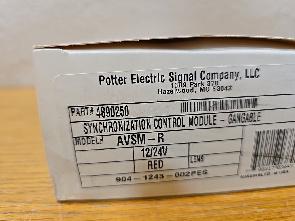 NEW Potter AVSM-R Gangable Synchronization Control Module, Red 4890250