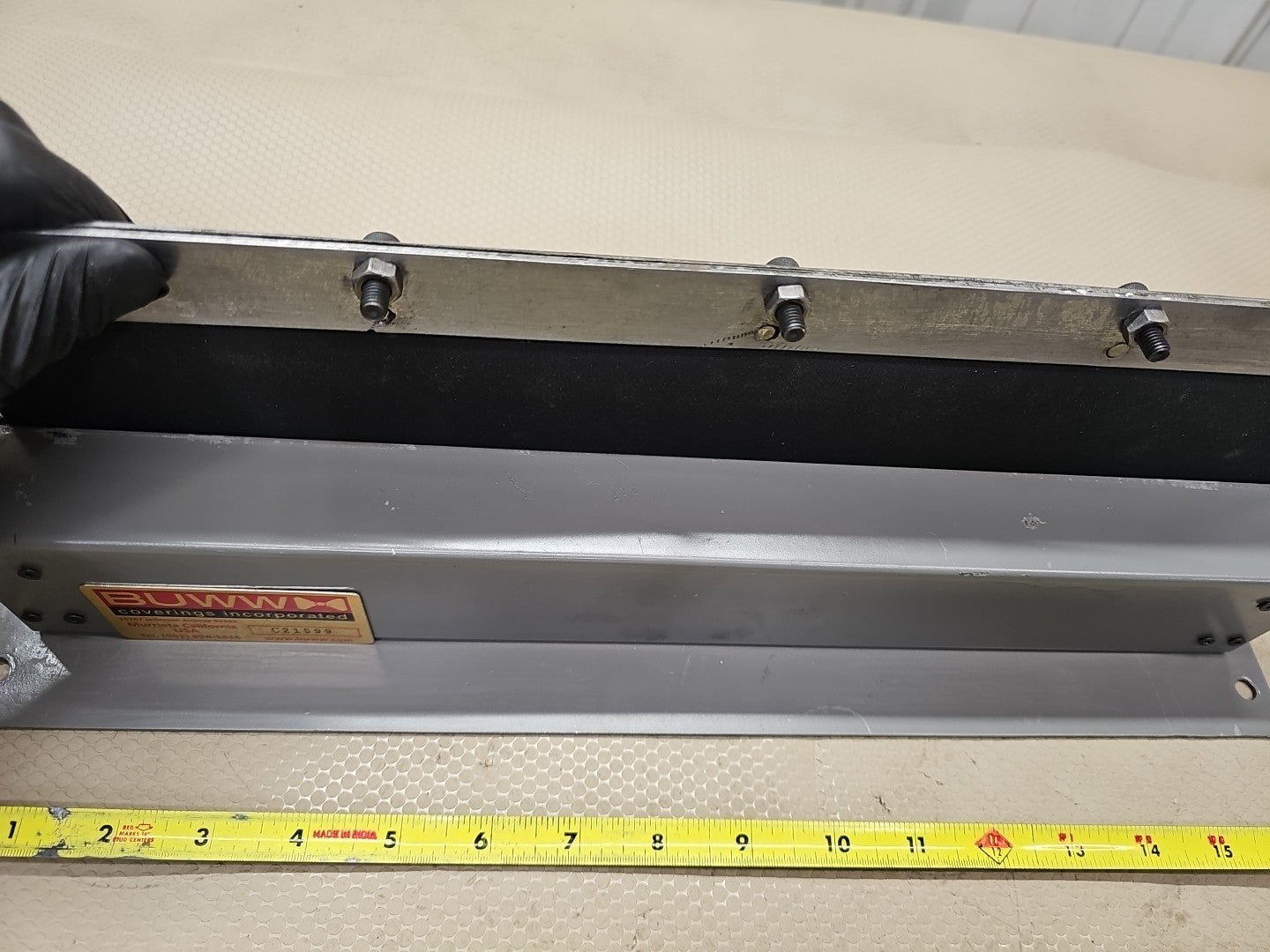 BUWW MACHINE ROLL PROTECTION COVER ROLL-UPAPRON CURTAIN CNC Machine Shop 15 3/4"