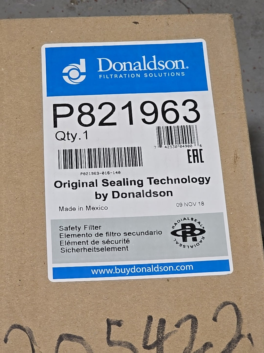 Genuine Donaldson P821963 Filter NEW
