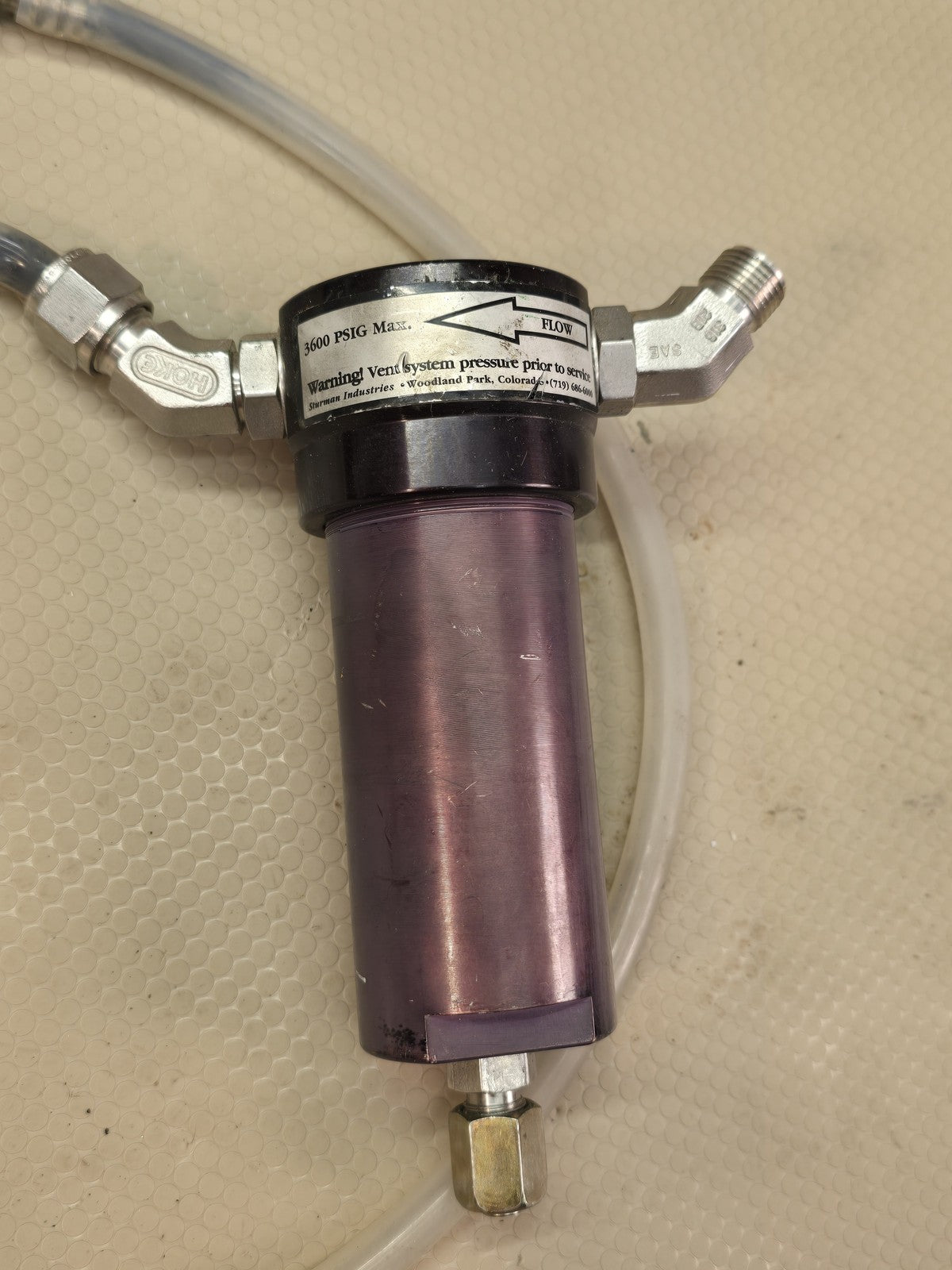 Stormon Industries High Pressure In-Line Filter 3600 PSI Max w/ Swagelok Fitting