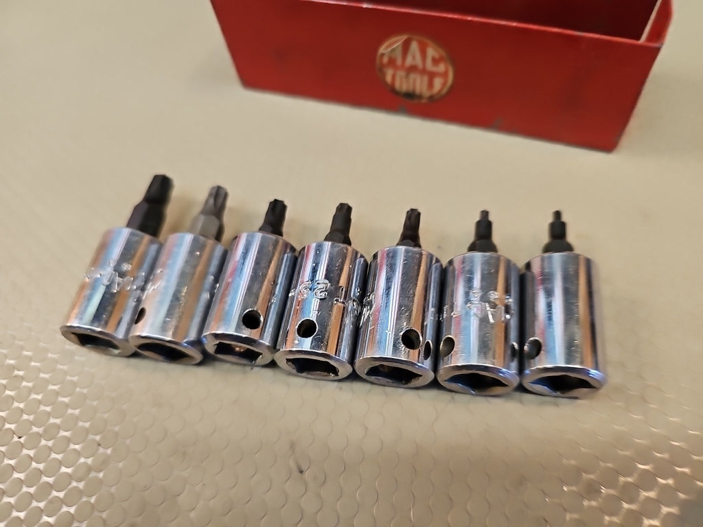 MAC TOOLS  ST11T  10 Piece Metal Tray Vintage 3/8" Drive Torx® Driver Set  USA