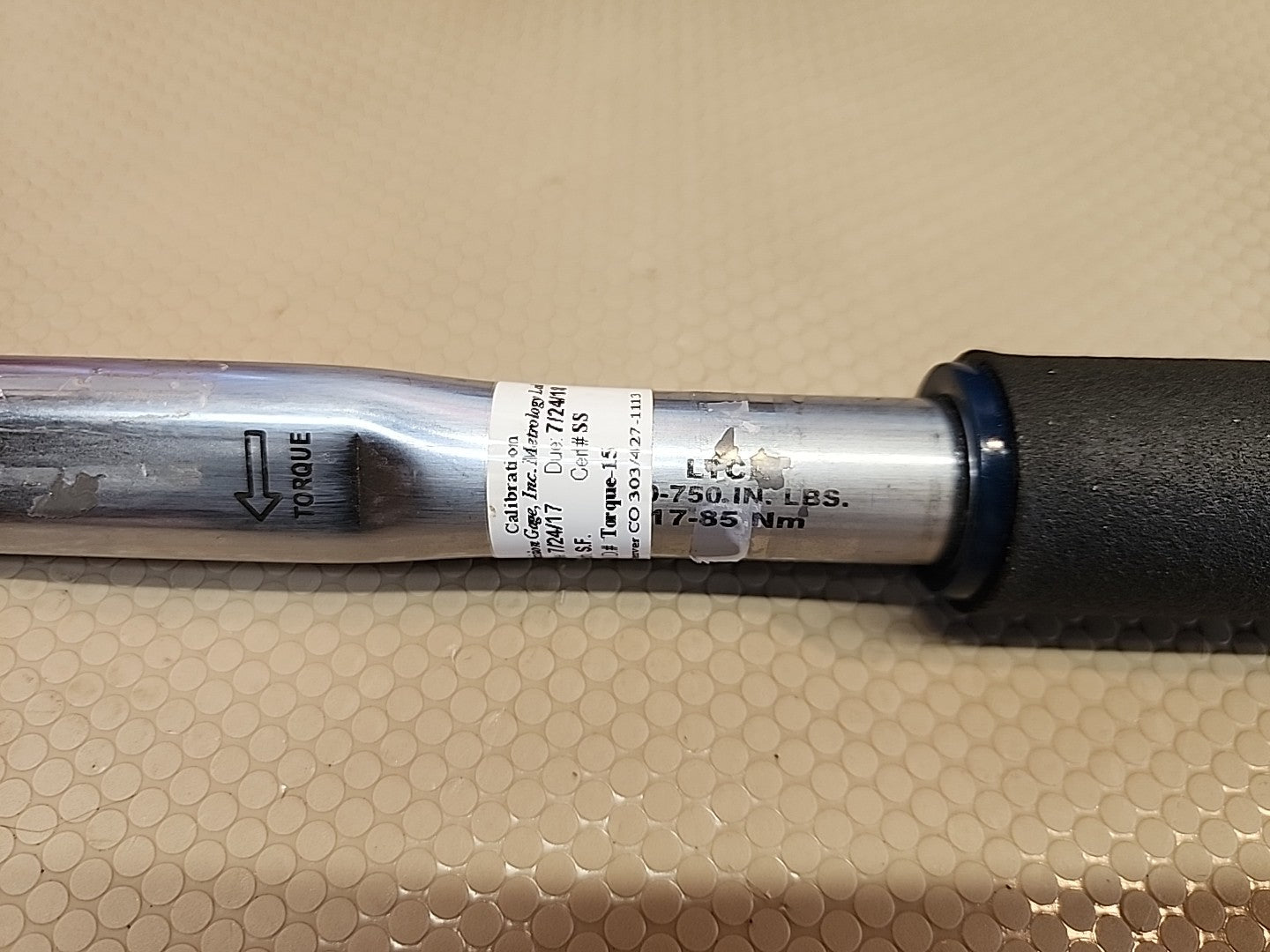 Sturtevant Richmont 14.5" LTC Preset Torque Wrench w/ Calibration (150-750inlbs)