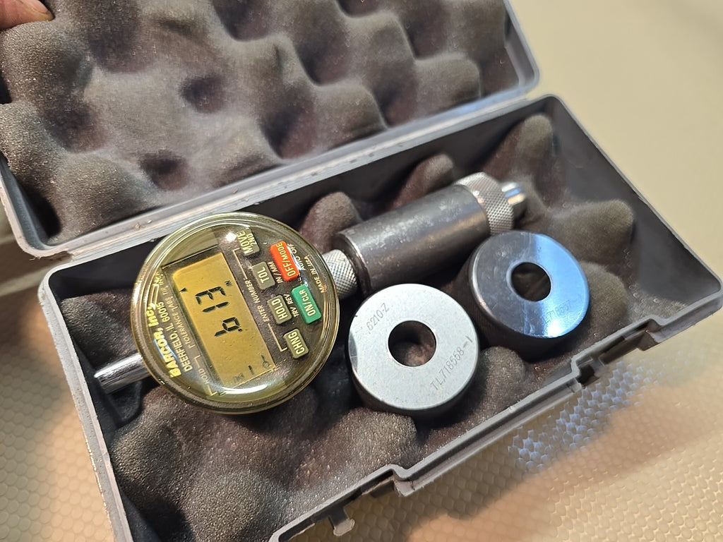 BARCOR 100-1-SPC DIGITAL ELECTRONIC COUNTERSINK GAGE CHAMFER + Ring Gages .6210
