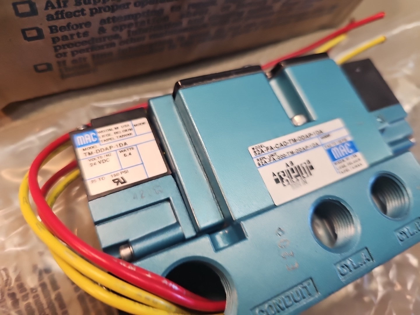 Mac 82A-BA-CAA-TM-DDAP-1DA NEW Valve Solenoid Valve