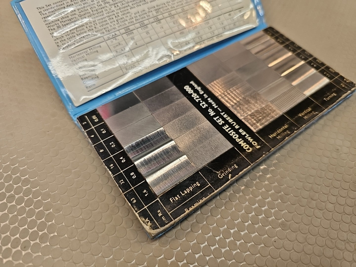 Fowler 52-720-000 Surface Roughness Standards Complete Scale Set Pocket Sized