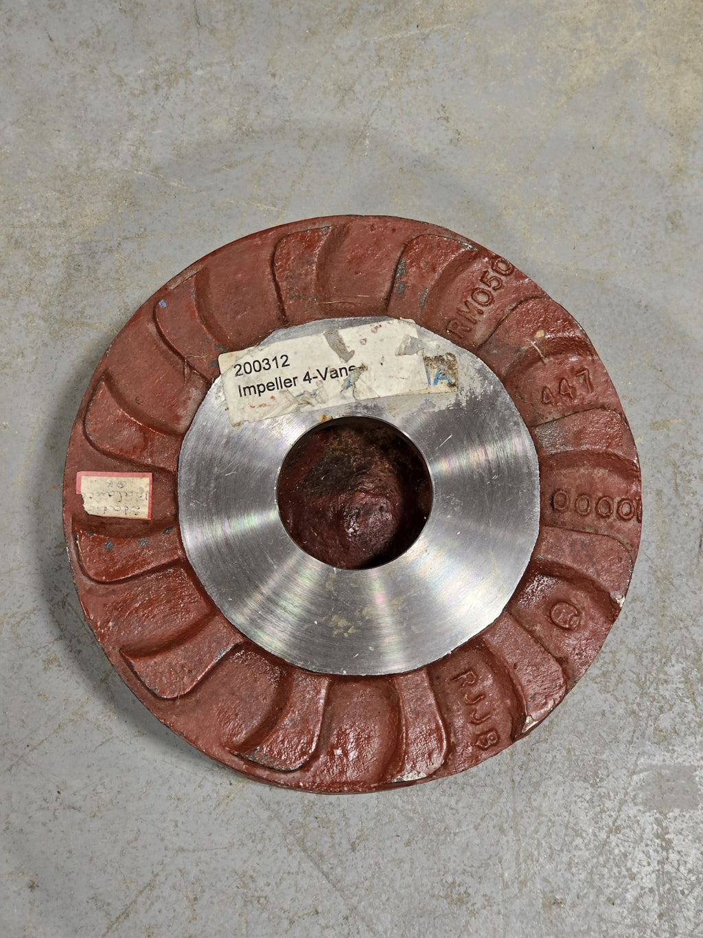 4-Vane Industrial Pump Impeller 200312 RM050 Cast Iron 