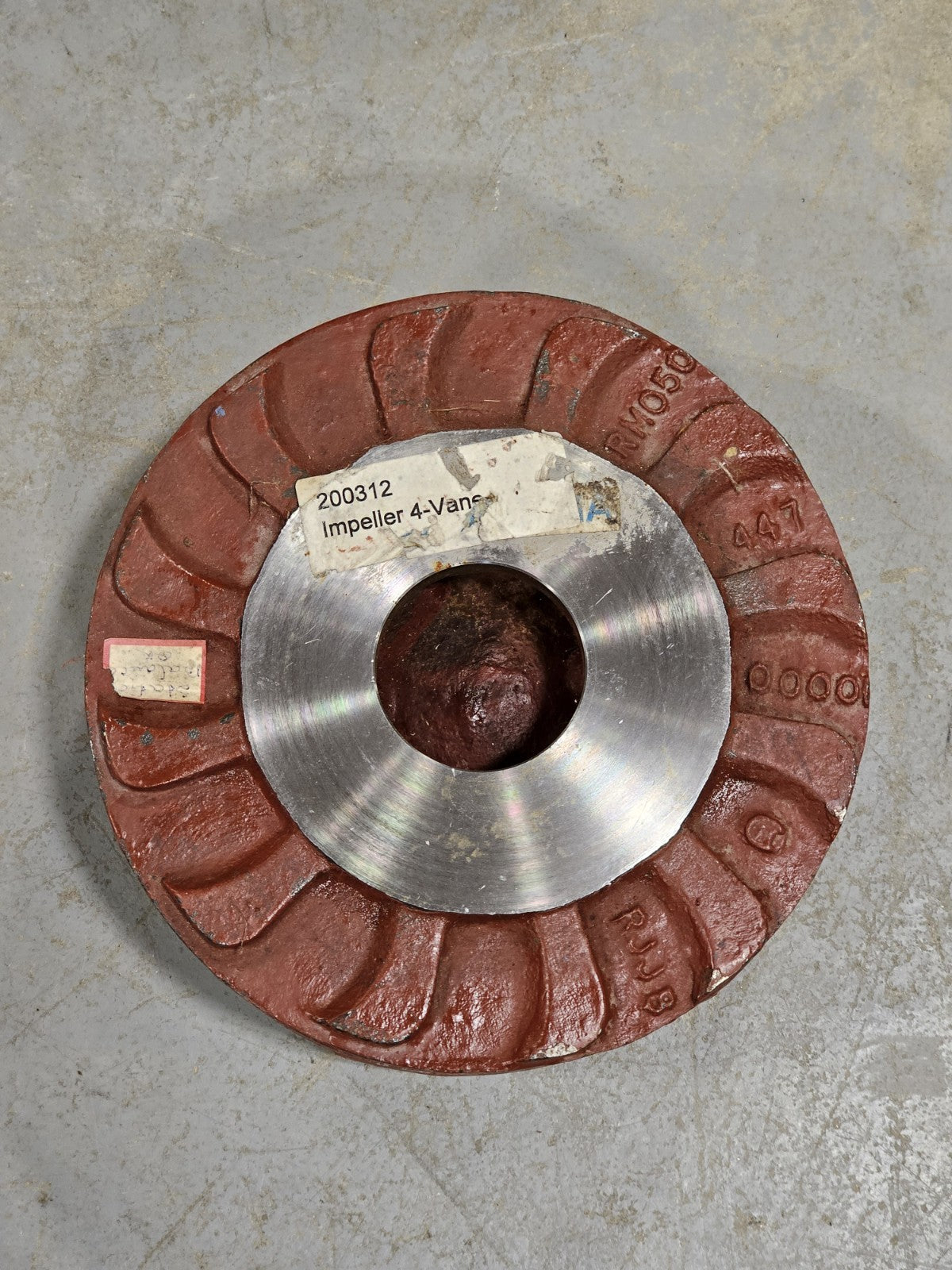 4-Vane Industrial Pump Impeller 200312 RM050 Cast Iron 