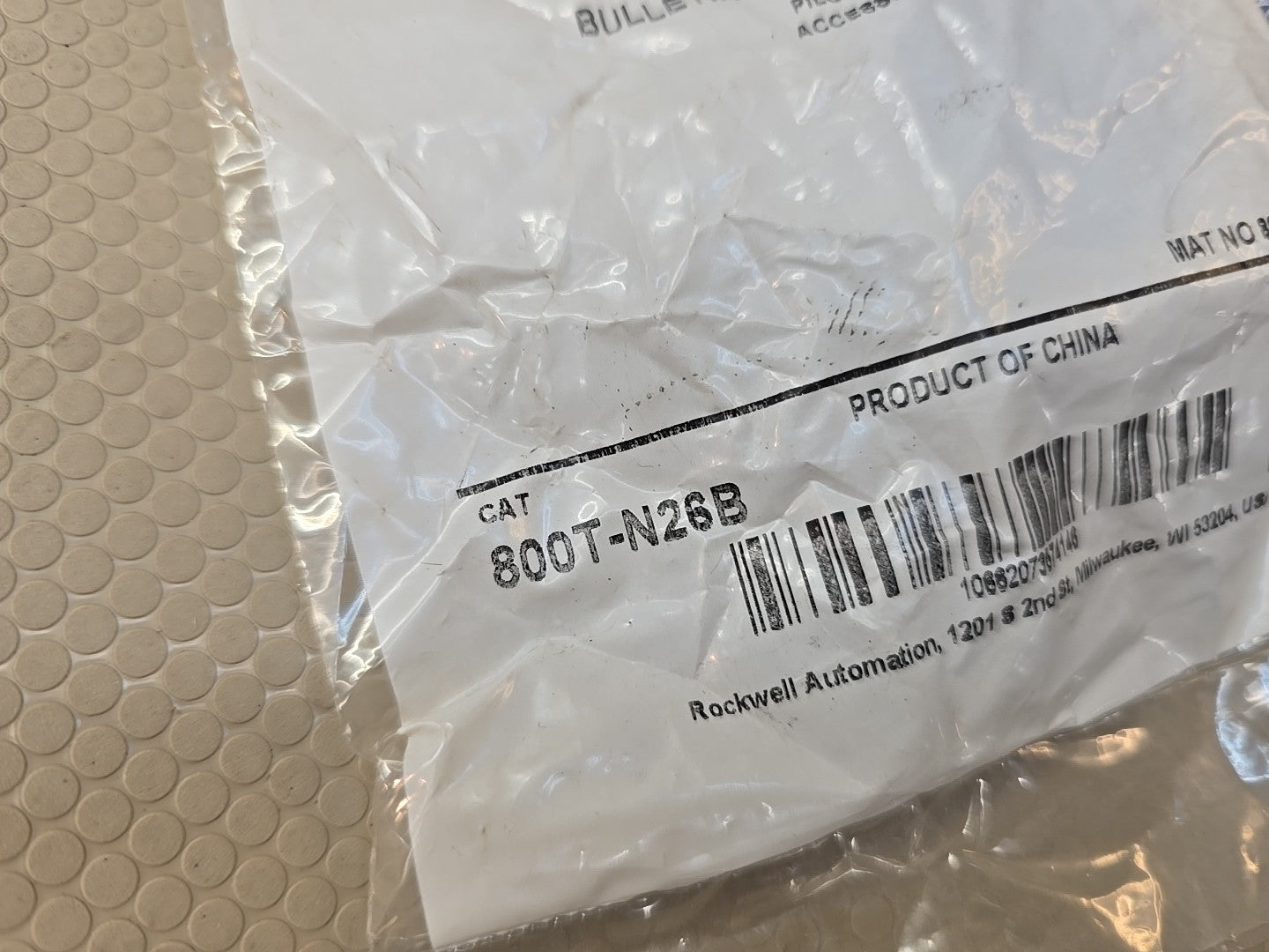 ALLEN BRADLEY 800T-N26B - PACK OF 3 - PILOT LIGHT CAP LENS, SIZE: 30MM,  #341144