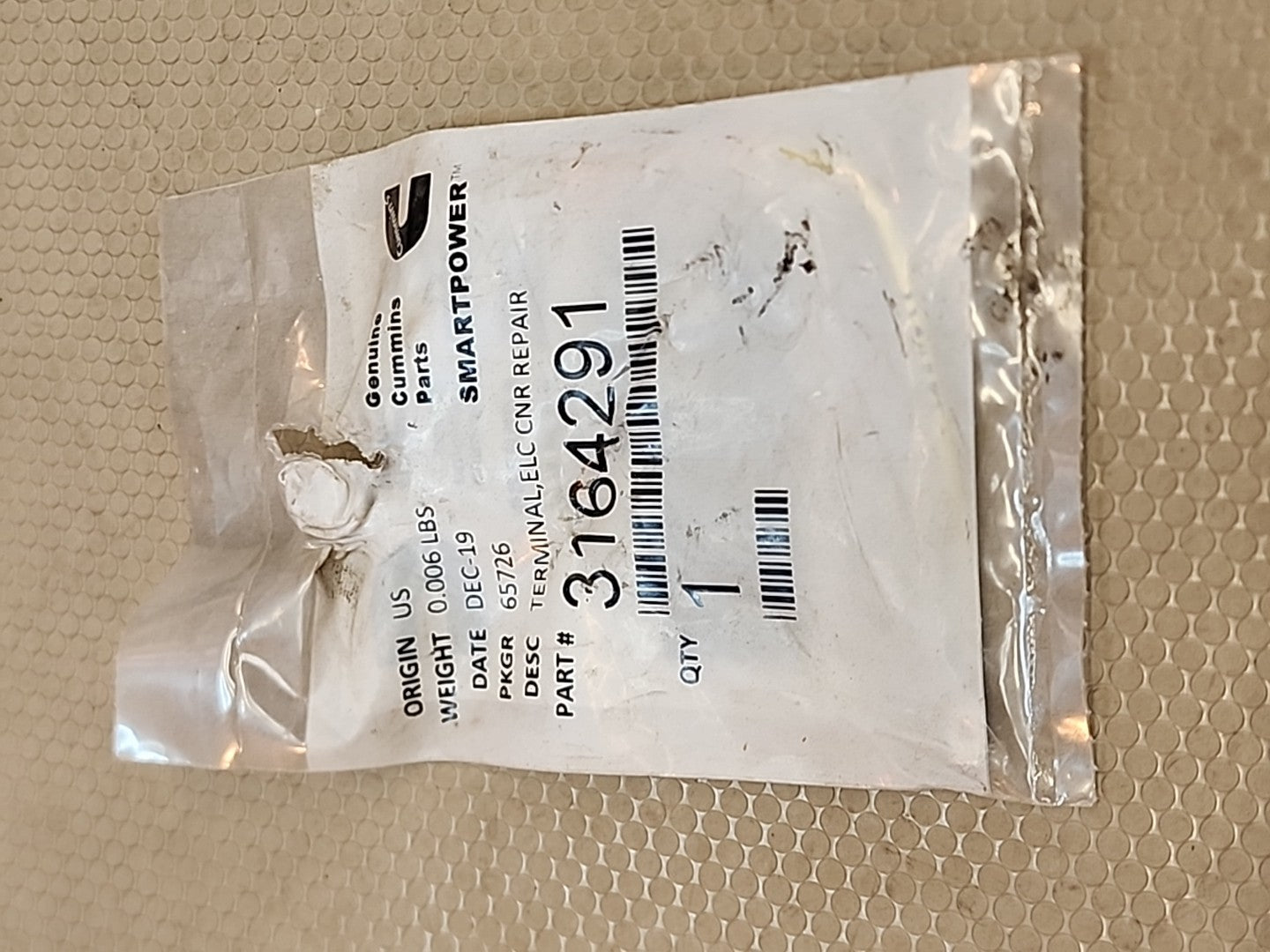 Genuine Cummins 3164291 TERMINAL ELC CNR REPAIR, OEM Cummins Part 3164291